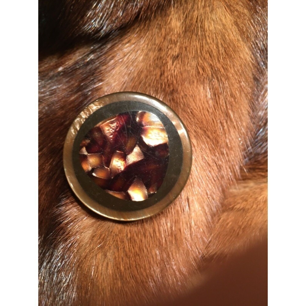 SAKS 5th AVENUE genuine MINK TRAPEZE COAT, “Whiskey”, 3/4 length, Women’s XL - Picture 3 of 10